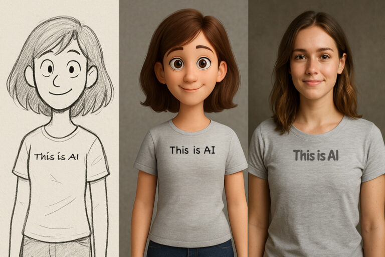 AI sketch to 3d to real